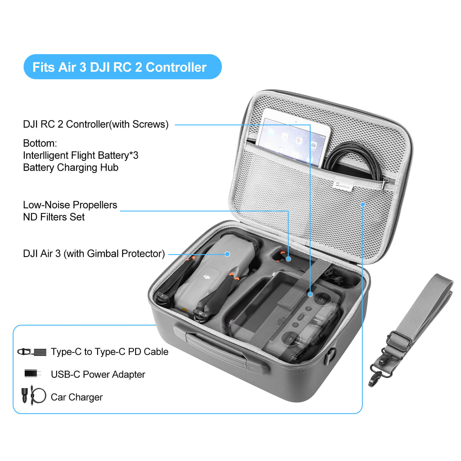 SKYREAT Mini 4 Pro Case, Portable PU Leather Storage Shoulder Bag for DJI  Mini 4 Pro Fly More Combo Kit Accessories - Skyreat