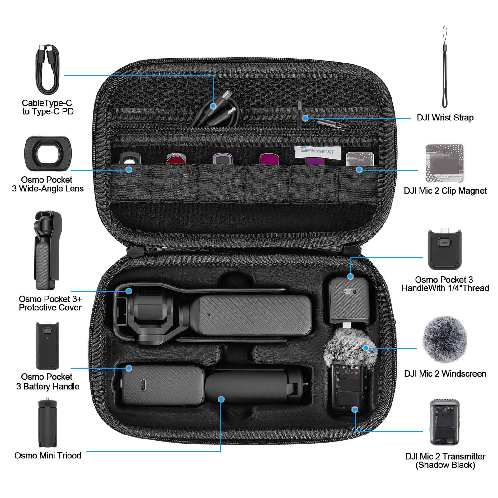 DJI Mic 2 Transmitter (Shadow Black), Rubber Monkey